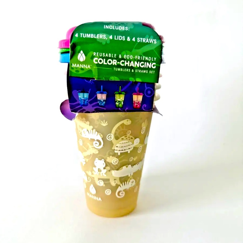 Manna Color Changing Tumblers & Straws Set 4-Pack